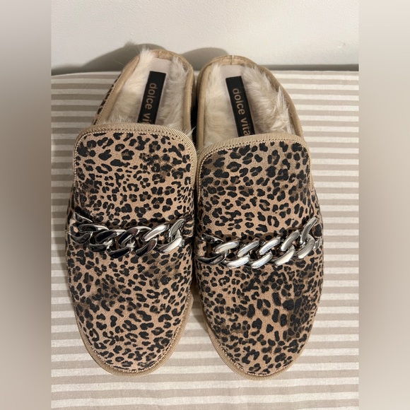 DOLCE VITA Haiden Womens Leopard Suede Slippers - Picture 3 of 14